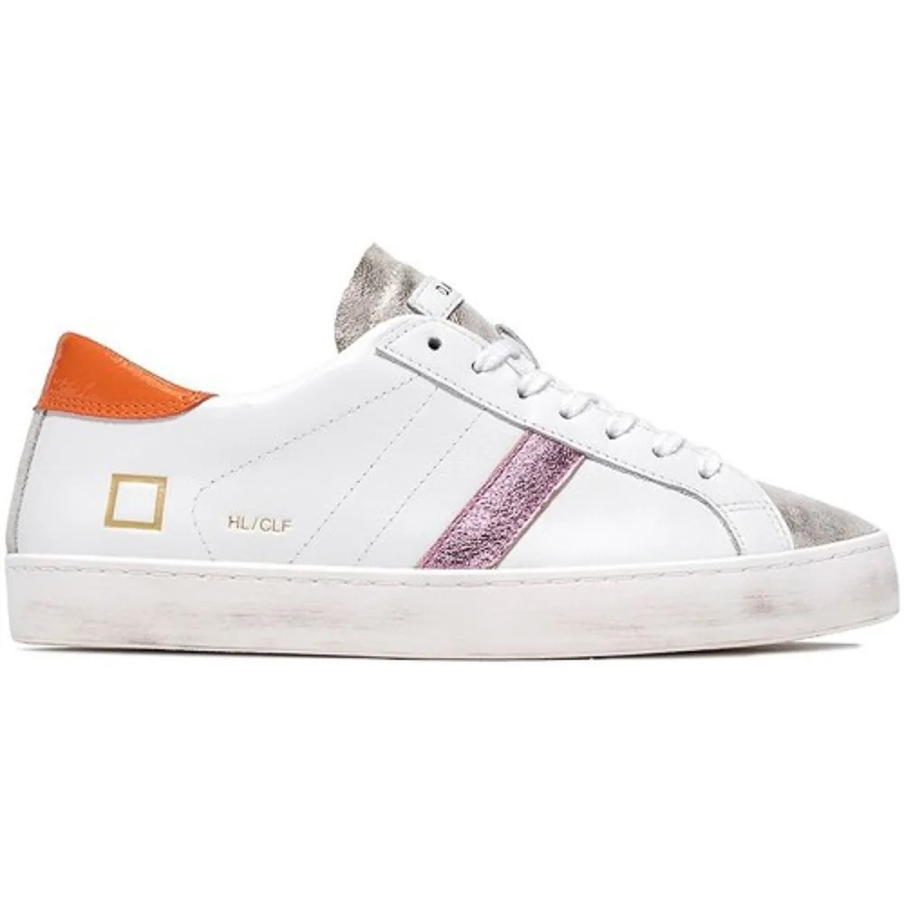 D.A.T.E. Hill Low sneakers in white calf leather shoes size 7 - Picture 2 of 16